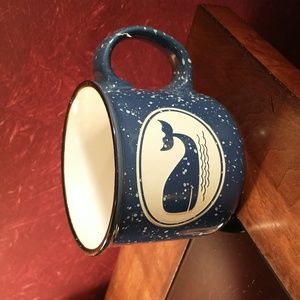 Cape Shore Etched Whale Stoneware 16 oz Coffee Mug Cup Yarmouth Maine